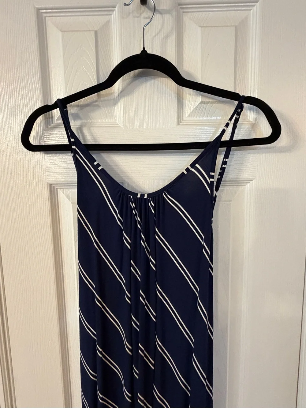 VICI Navy Blue & White Striped Maxi Dress | Size Small